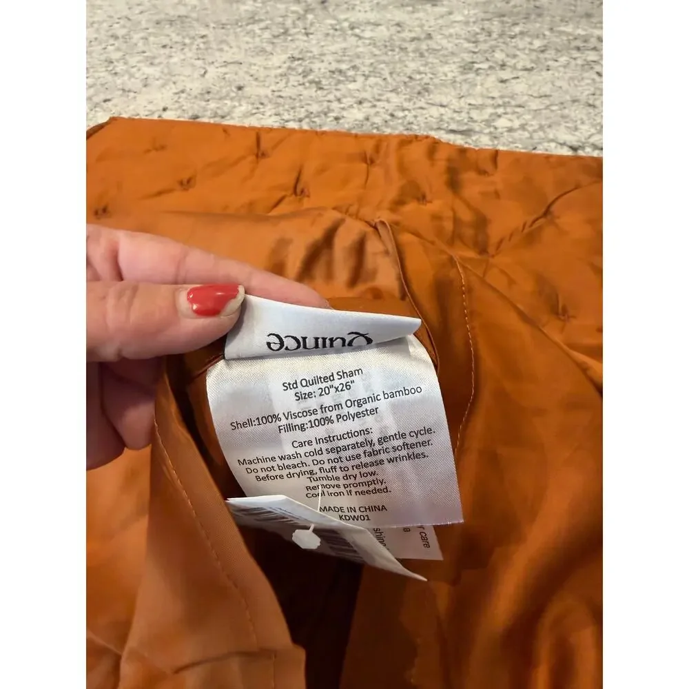 Quince - Bamboo Shams (2) - Standard - Terracotta